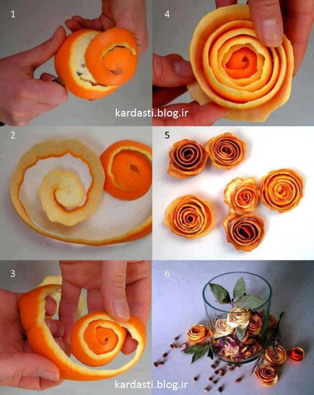 درست کردن گل با پوست پرتغال http://kardasti.blog.ir/