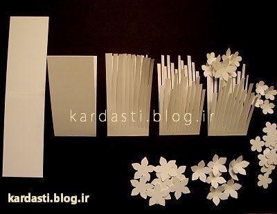 آموزش کارت پستال زیبا به شکل سبد گل