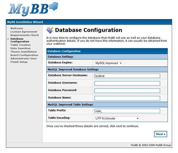آموزش تصویری نصب انجمن ساز MyBB
