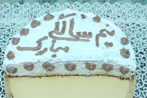 تزیین کیک جشن تولد نیم سالگی دخترم حلما