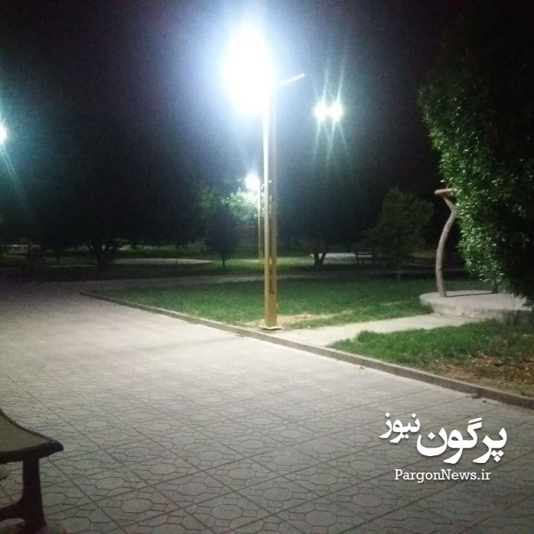 حل مشکل روشنایی پارک جنگلی میرزا کوچک خان قیر