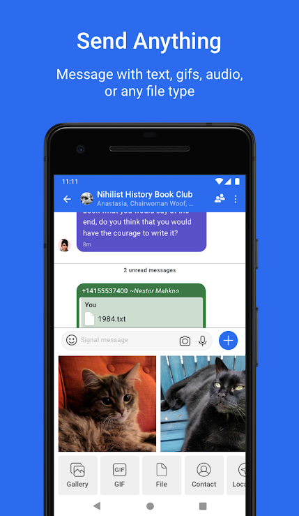 دانلود Signal 4.59.6 جدیدترین نسخه اندروید پیام رسان سیگنال